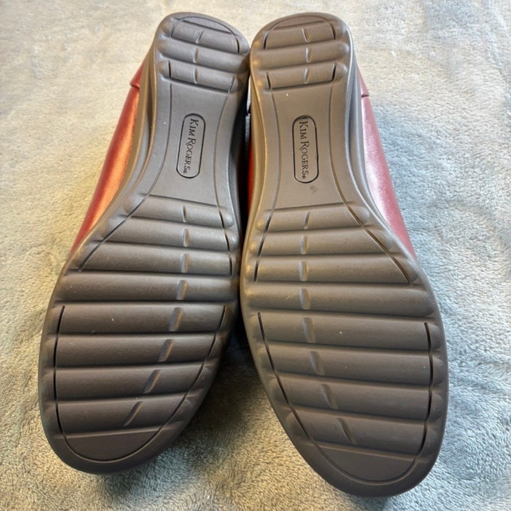 Kim Rogers Blayne Size 8.5M Burgundy Red Horsebit Loafers Ultra Comfort Flats - Picture 6 of 16